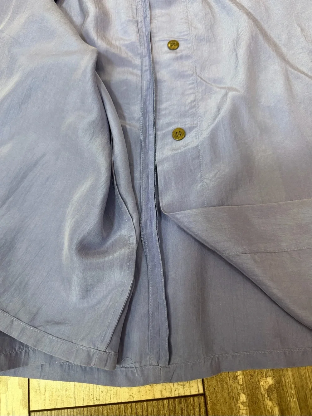 VTG Nordstrom Silk NWT Washable Co-Ord Set Periwinkle Blue Fits Sz S/M Lavender